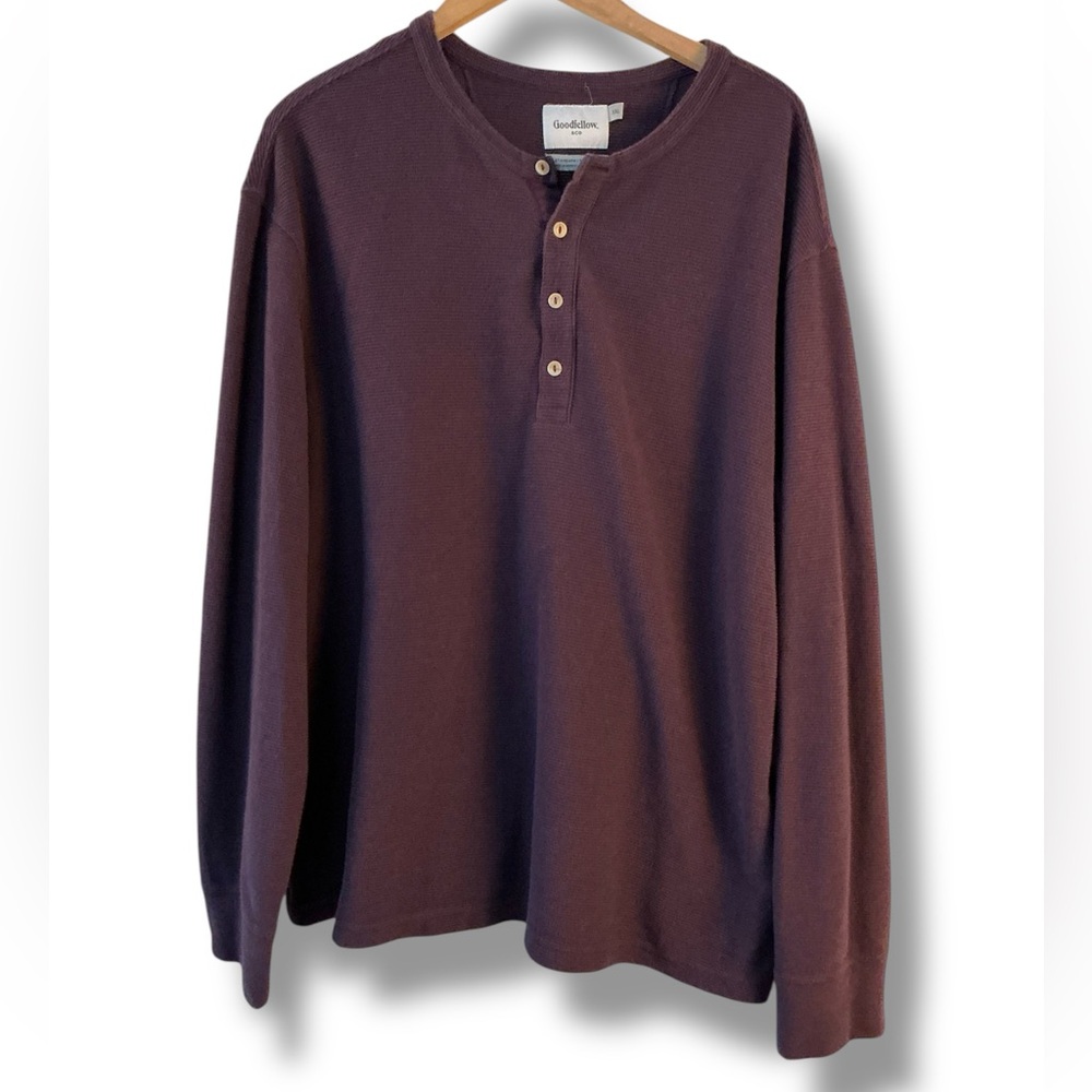 Purple waffle Henley